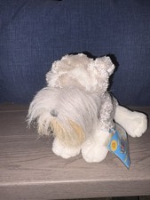 Ganz Webkinz Plush SCHNAUZER HM159 With Code Tag Puppy Dog Gray Beanbag Toy