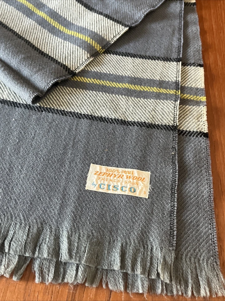 Vintage 40’s 50’s Zephyr Cashmere Wool Scarf Lot 5 Bloomingdale’s  Jeager Cisco - Image 4 of 4