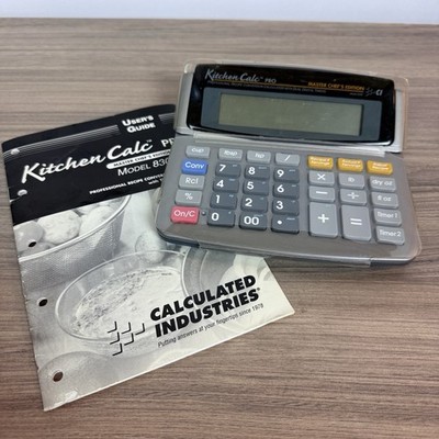 Kitchen Calc Pro Recipe Conversion Calculator Master Chef Edition w/New Battery