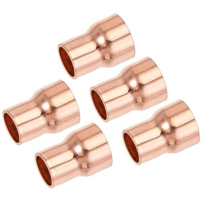 5er Pack Drehen Kupfer Gerade Schweiß Ende 1/2 x 3/8'' für HVAC Kühlung Adapter