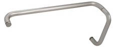 Satin Nickel 8" Pull Handle and 18" Towel Bar BM Series Combination Without Me