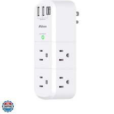 Outlet Extender with Rotating Plug, Surge Protector 6 AC Multi Plug Wall Outl...