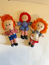 Vintage 2 x Raggedy Ann Dolls Plus Andy Knickerbocker Hallmark 1970s