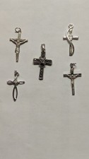 Vintage .925 Stamped Sterling Silver Cross Pe...