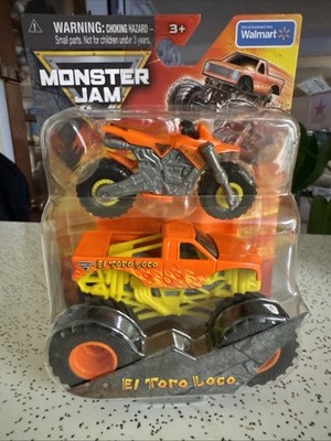 2025 Monster Jam Dirt Bike 2 Pack El Toro Loco Walmart Exclusive 1:64 Diecast