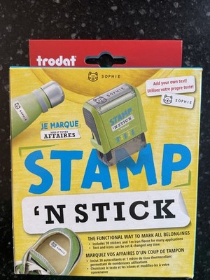 Trodat Stamp 'N Stick Clothes and Personal Belongings DIY Stamper - NEW