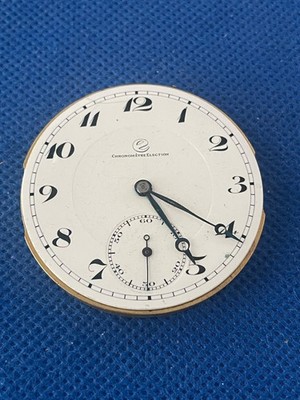 CHRONOMETRE ELECTION pocket watch movement 45 mm running & dial (1/18635)