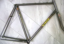 57cm., 1980s, Viner, Columbus SL tubing, double taper seatstays=smooth ride!