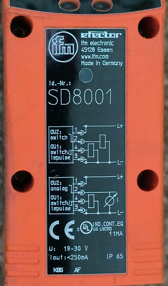 IFM Efector SD8001 Compressed Air Meter Sensor 1" NPT Flow SDN11DGXFPKG/US-100 - Image 4 of 4