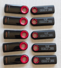 Lot of 10 SanDisk 64GB Cruzer Dial USB Flash Drive SDCZ57-064G