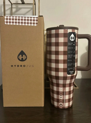 #ad NEW Hydro Jug Traveler 40 oz Insulated Stainless Steel Tumbler Handle Flip Straw $44.99
