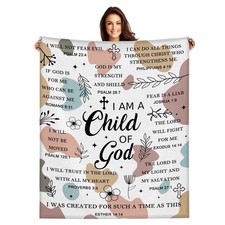 Christian Gifts for Women - I Am a Child of God Blanket 60"x50", Inspirationa...