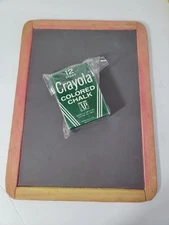 Antique School Slate Double Sided Raco Portugal 11 5”×8.5 Crayola Chalk No 816