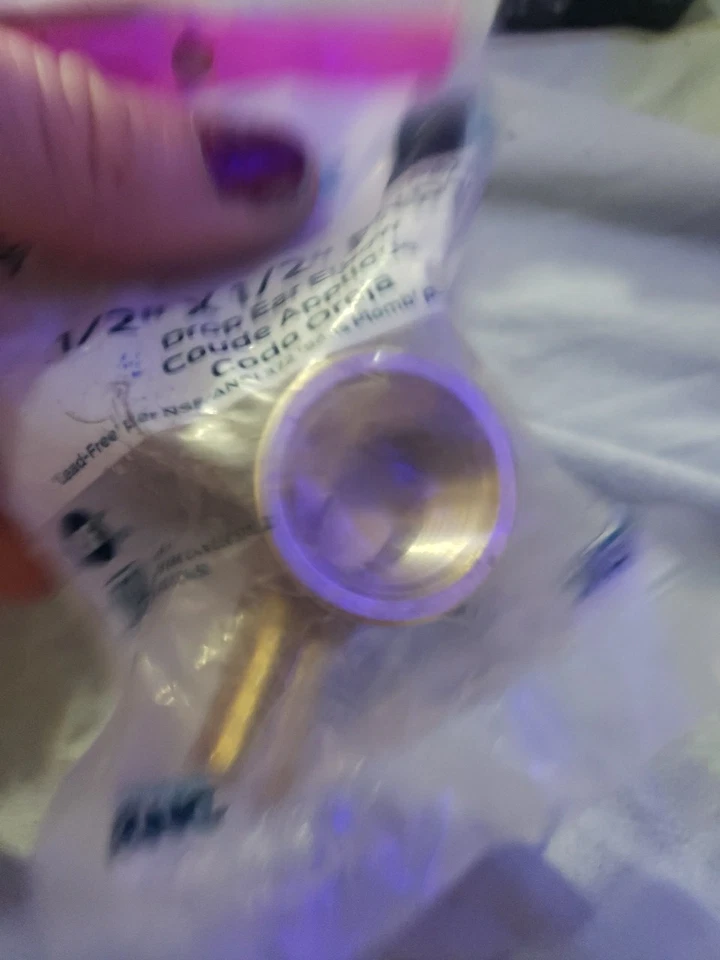 Sharkbite 1/2 x 1/2 FNPT Brass PEX Drop-Ear Elbow Crimp Fitting - Image 3 of 4