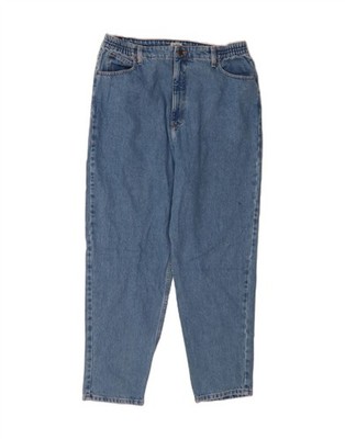 L.L.BEAN Damen Relaxed Fit Tapered Jeans US 18 2XL W34 L30 Blau Baumwolle CJ02