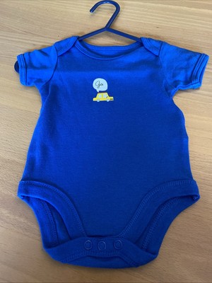 Baby Jungen Kleidung 0-3 Monate EarlyDays blau Baumwolle gelb Auto Popper Weste Top