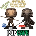 Funko Pop Cave STAR WARS BRONZE SET Kylo Ren & Darth Maul Exclusives w/Protector