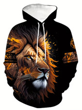 3D Lion All Over Print Hoodie
