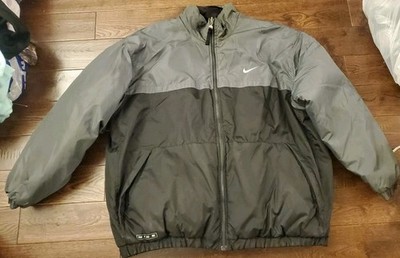 SWEET VINTAGE 1999 NIKE REVERSIBLE BLACK/GRAY PUFFER JACKET MEN'S SIZE XL