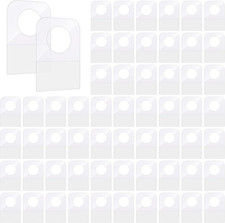 300 PCS Clear Self Adhesive Folding Hang Tabs, Plastic round Hole Sticky Hang Ta