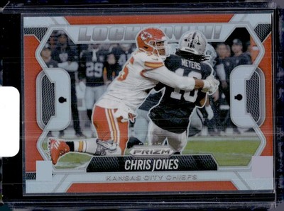 2025 Panini Prizm #6 Chris Jones Lockdown! Silver Prizm