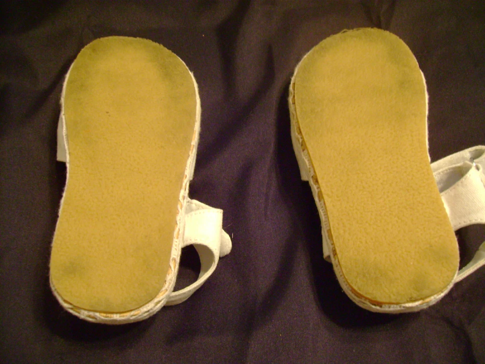 Sandalias Gymboree Coloridas Paraíso Niñas Blanco Púrpura Flor Talla 8 Pascua RARAS Foto 4 de 4