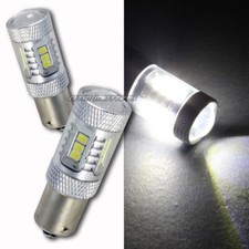 1x Pair 1156 15 Smd Led 15 Watt 12 Volt White Projector Replacement Light Bulbs