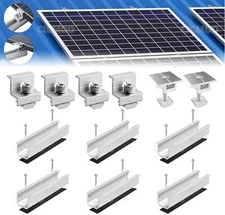 Solar Panel Mount Brackets Fixing End Clamp Mid Clamp Ground Roof Boat Mounting