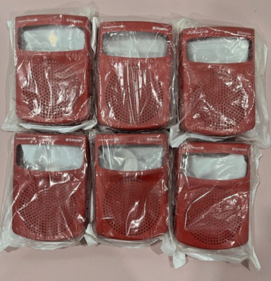 NEW Set of 6 SIMPLEX 49SVC-WRFIRE, TrueAlert SV Wall Cover, Red, FREE SHIPPING!