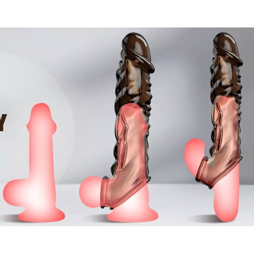 Male Cock-Girth-Enlarger-Enhancer-Penis-Extension-Extender-Sheath-Sleeve-Men Big