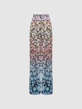 NEW  285 Reiss Serena FLORAL PRINT WIDE LEG TROUSERS SZ U.S. 0