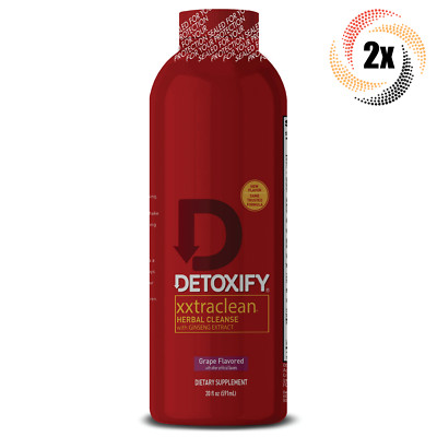 2x Bottles Xxtra Clean Detoxify Grape Herbal Cleanse | 20oz | Fast