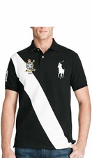 Ralph Lauren Mens Polo White Shirt Big Black Pony Short Sleeve Medium for  sale online | eBay
