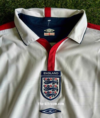 England Home Football Shirt 2003-05 - Umbro - Adults XL | eBay UK