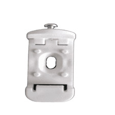 Pair of White Plastic Top Fix Brackets to fit 28mm vertical blind rails VT1126