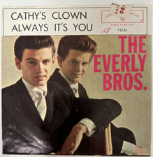 The Everly Brothers CATHY'S CLOWN, ALWAYS IT'S YOU (45 R&R) #5151 PLAYS VG The Everly Brothers CATHY'S CLOWN, ALWAYS IT'S YOU (45 R&R) #5151 PLAYS VG