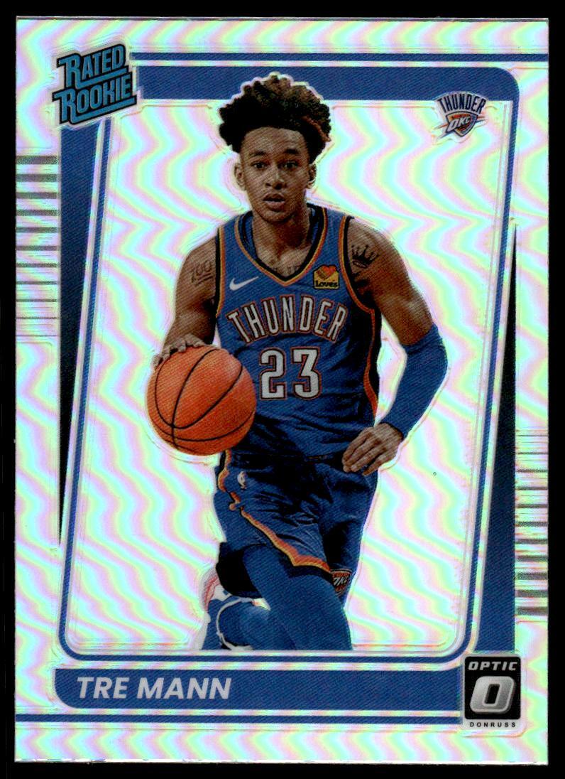 2021-22 Donruss Optic 168 Tre Mann Thunder RC Basketball Silver Holo Prizm