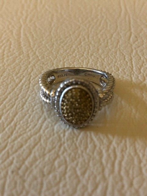 Affinity Diamond Sterling Silver Yellow Oval Shap… - image 2