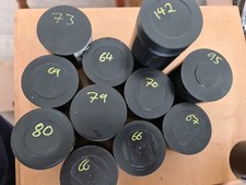75mm Round Delrin Acetal black plastic bar ends