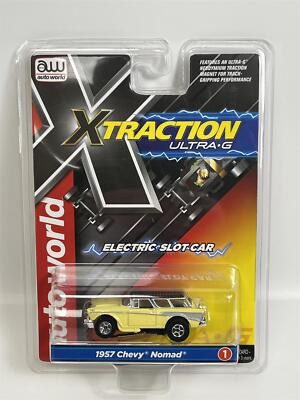  Chevy Noman 1957 gelb HO Scale Slotcar X Traction Auto World SC368-1