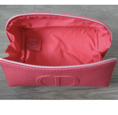 Dior Koralle Rosa Tasche Kosmetiktasche Kosmetik Clutch Brandneu