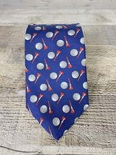 Bert Pulitzer Golf Tie Made In USA Blue Red Gray