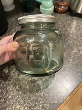 Down To Earth 05798 Medium Pharmacy Jar, 35 oz, Glass, Clear Green, 5-1/4 in L