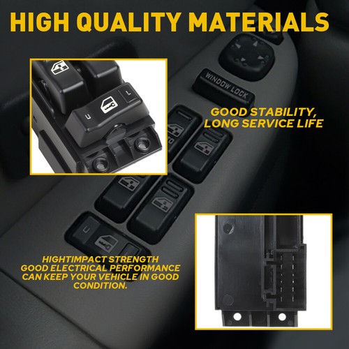 Switch Power Window Front Driver Fit Master Side 2000-02 Chevy GMC Truck 4Door - Picture 5 of 14