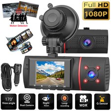 1080P Car DVR Dual Lens Dash Cam G-Sensor Front And Inside Camera Video Recorder
