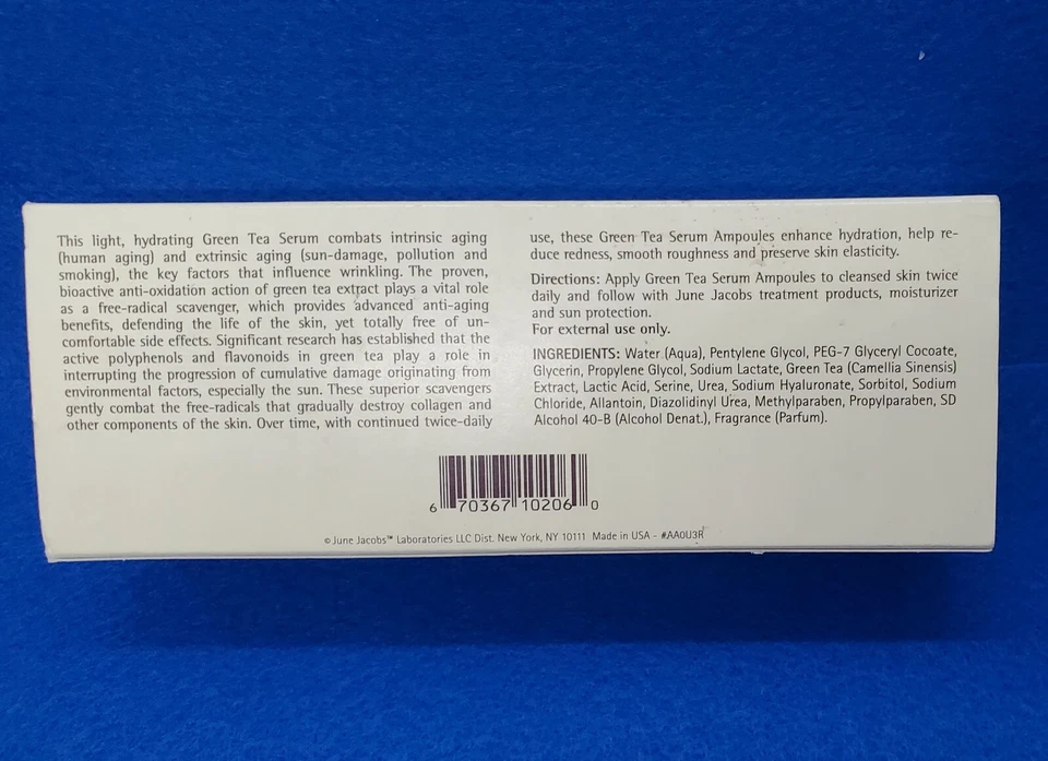 JUNE JACOBS 'Colección Spa' (8) Ampollas de Suero de Té Verde (Frascos) NUEVO Foto 3 de 4