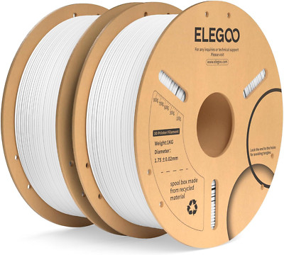 PLA plus Filament 1.75Mm White 2KG, PLA+ Tougher and Stronger 3D Printer Filamen