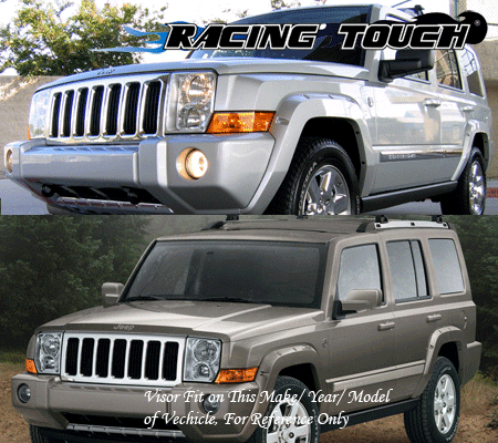 For Jeep Commander 06-10 Dark Grey In-Channel Window Visor Sun Guard 4pcs - Picture 7 of 7