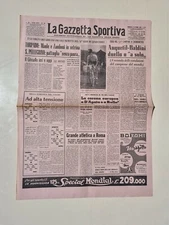 GAZZETTA DELLO SPORT 12 OCTOBER 1958 SILVESTRO LA CIOPPA - GP CAMPARI LUGANO