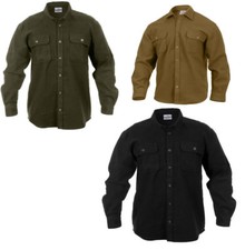 Long Sleeve Flannel Shirt Extra Heavyweight Solid Color Rothco